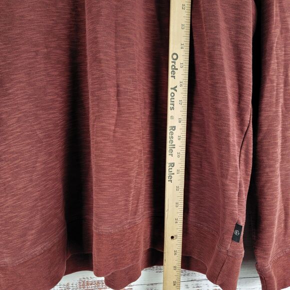 Ted Baker London Mens Size 5 Berks Quarter Zip Pullover Stand Collar Maroon Golf - Picture 2 of 8